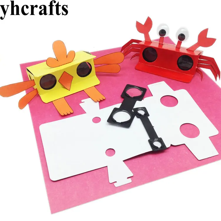 

6PCS/LOT DIY & Paint unfinishe telescope Create your own Early educational toys Kingergarten crafts Handy work wholesale