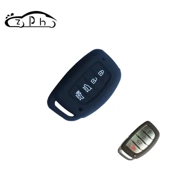 

For Hyundai TUCSON I40 IX35 I45 ELANTRA Rayna SONATA Silicone Smart Car Key Cover FOB Case 4 Buttons Styling Free Ship Hot Sale
