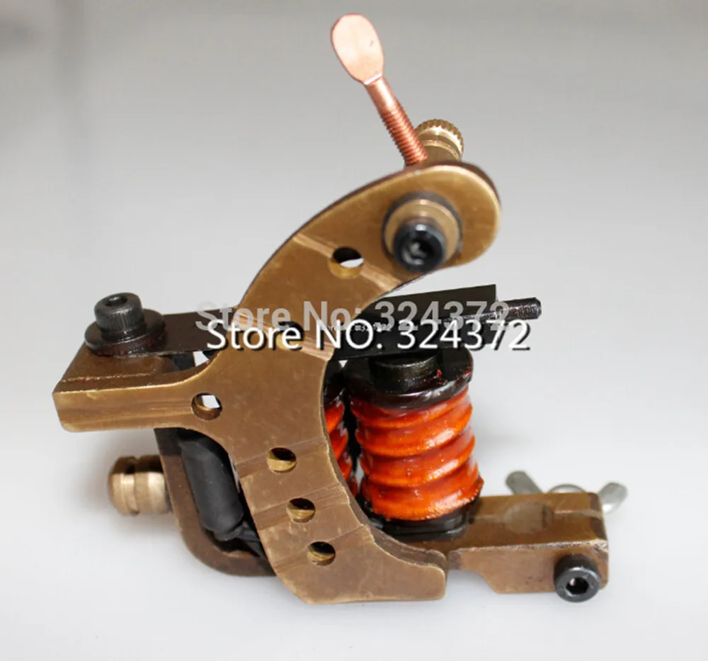 handmade Cast brass frame 8wraps coils Professional liner Tattoo Machine Gun