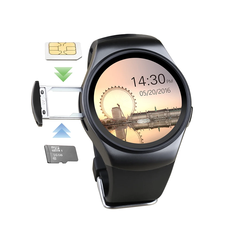 

696 KW18 Bluetooth Smart Watch Phone Full Screen Support SIM TF Card Smartwatch Heart Rate for apple IOS huawei Android PK KW88