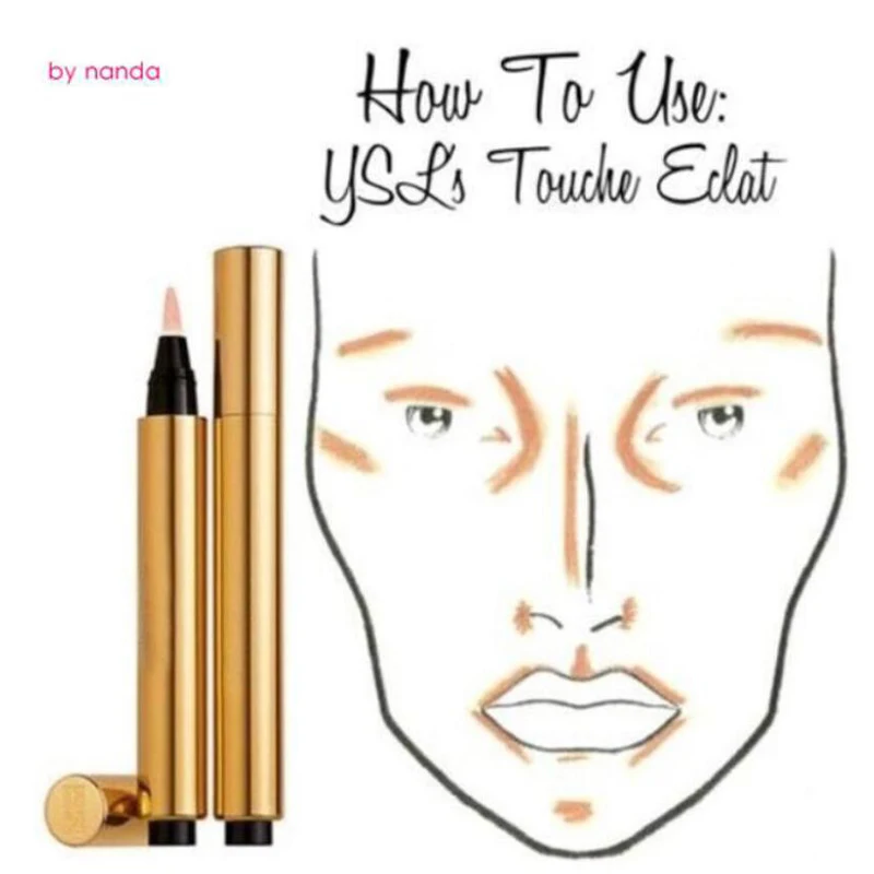 

Face Contour Make up pencils Touch Eclat Radiant Touch Concealer Brand Cosmetic 2.5ml Cosmetics Highlighter High Quality