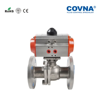 

DN125 5 inch Pneumatic Flanged Ball Valve Stainless Steel Air Control Flange Valve Flange End Ball Valve
