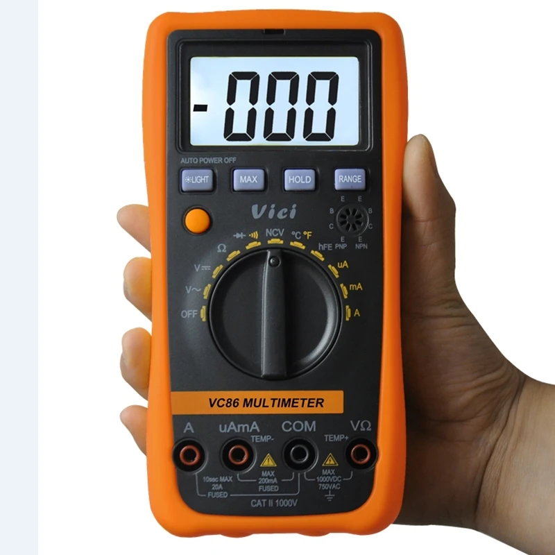 ViCi VC86 Auto Range Digital Multimeter DMM Temperature Meter w/NCV hFE