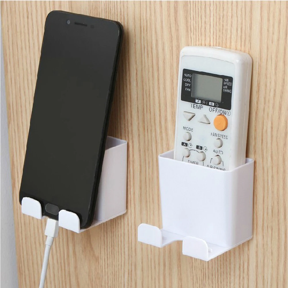 TV Air Conditioner Remote Control Holder Case MobilePhone Wall Mount Storage Box 