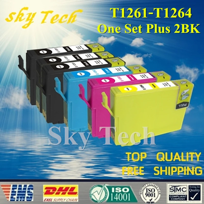 Один комплект с картриджем совместимым 2BK для T1261 до T1264 Epson NX330 NX430 стандартная