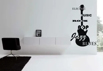 

Wall Vinyl Sticker Decals Mural Room Design Art Jazz Blues Rock Guitar