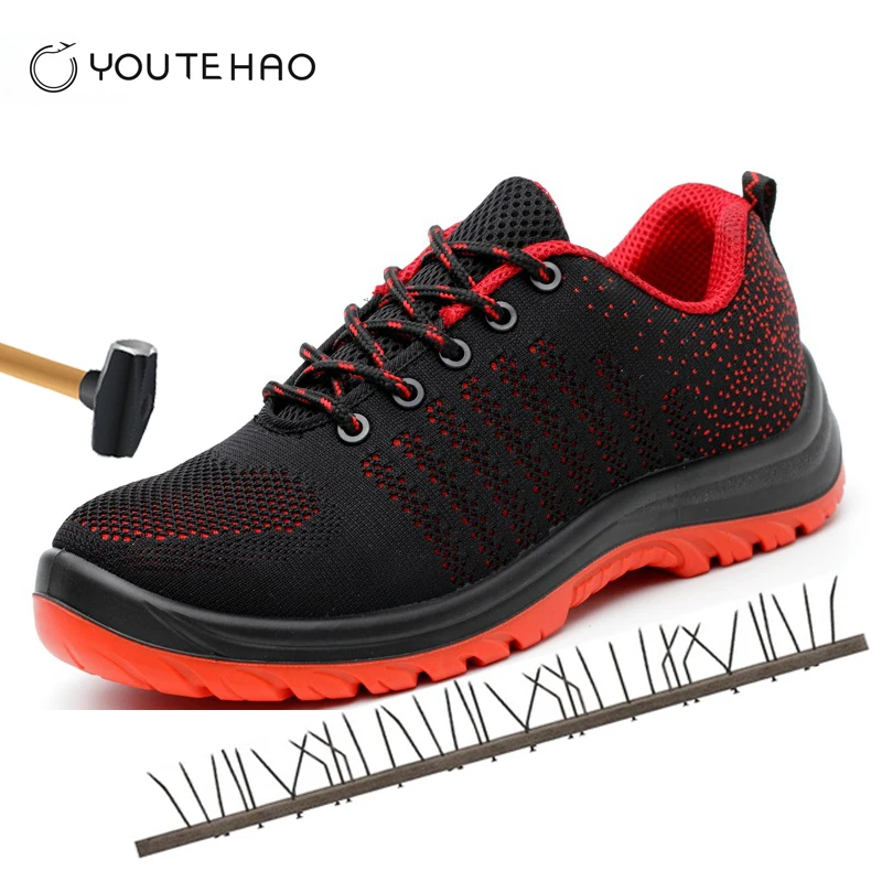 جديد تنفس مكافحة العث أحذية أمان مكافحة ثقب حماية القدم العمل حامي أحذية زائد size35-48