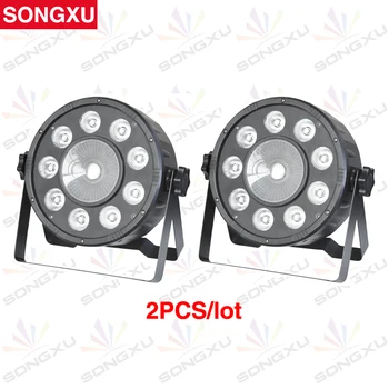 

SONGXU 2pcs/lot 9PCS*3W 3IN1 and 1PCS*30W 3IN1 Hight Power LED par light/SX-PL090330