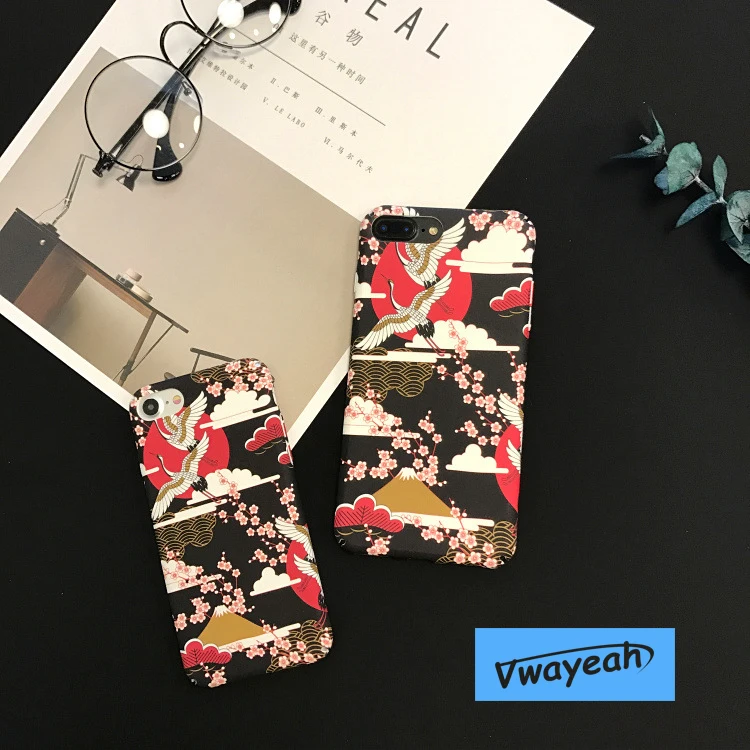 Red-crowned Crane Pink Sakura Case (5)