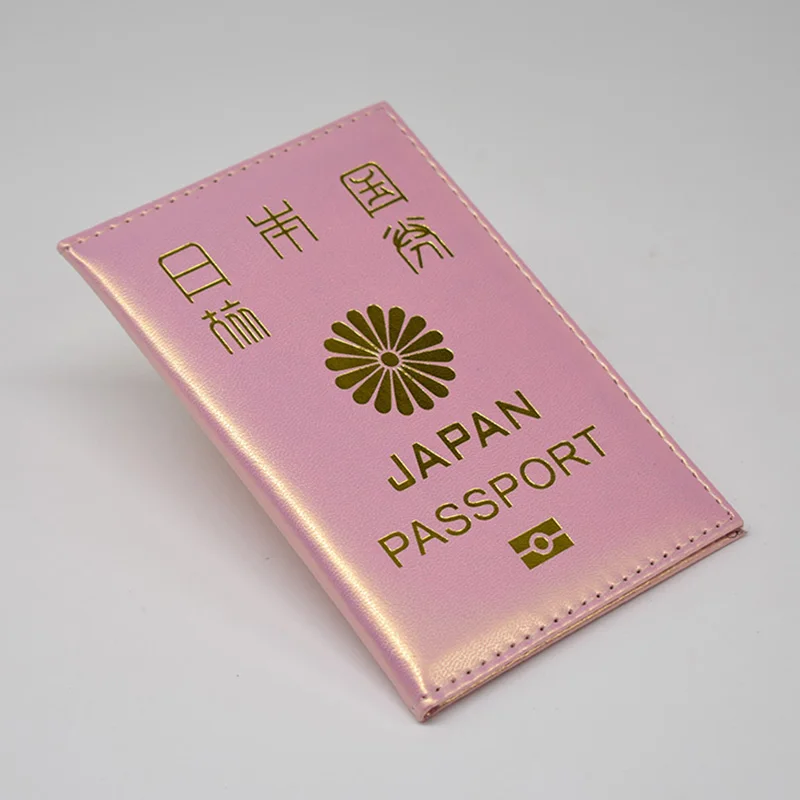 HEQUN Fashion Japan Passport Cover Women Glossy Pu Leather Passport