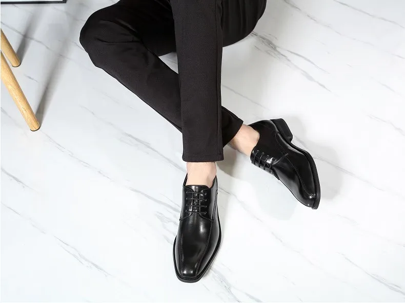 Oxford Preto Brogues Sapatos Vestido De Couro 2019 Casamento Mens Qualidade Homens Alta Para Atacadores Formais 8UFnwxqfE