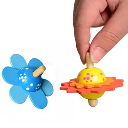 Детские деревянные развивающие игрушки цветок поворот Малыш Деревянные игрушки для детей спиннинг Топ для развития интеллекта игрушки