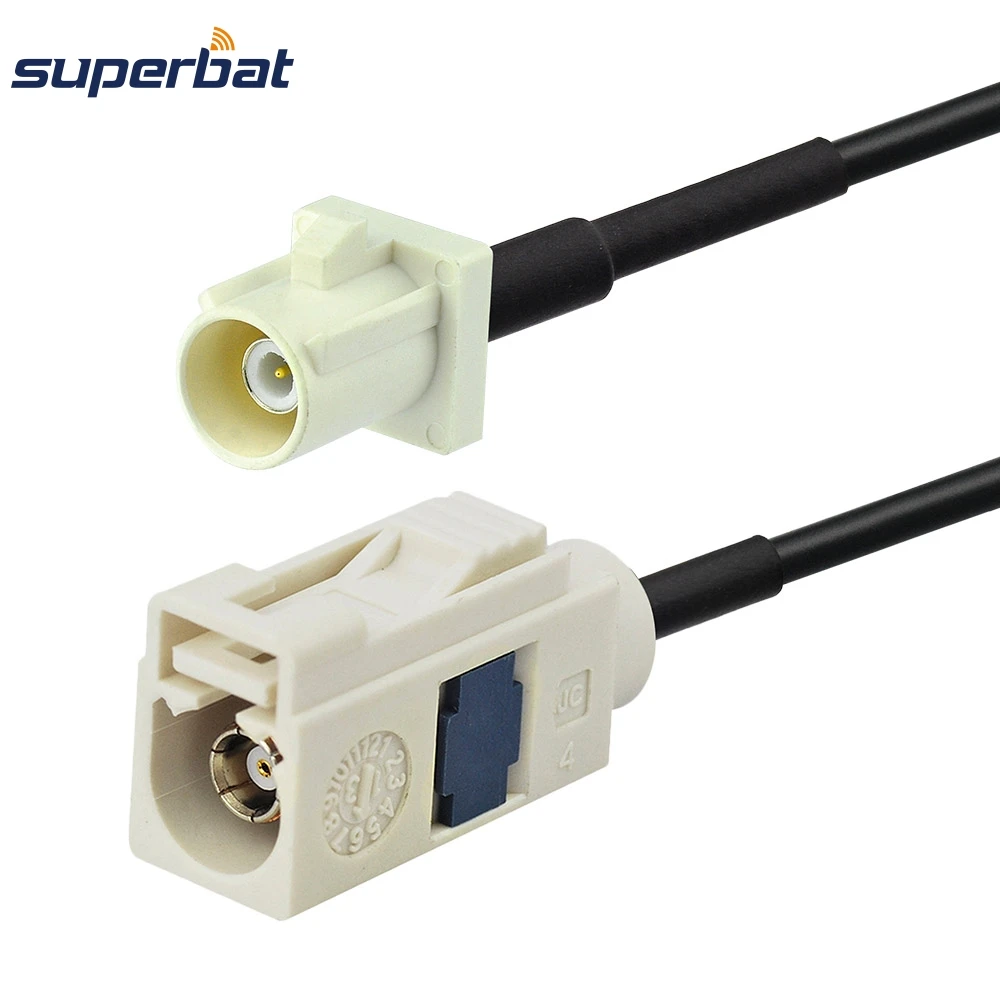 

Superbat Radio antenna Extension cable Fakra Female Jack "B" pigtail for Radio with phantom with RG174 15cm