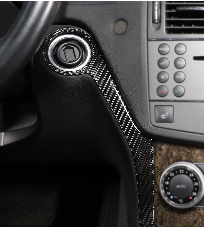 Srxtzm для Mercedes Benz C Class W204 2007-2010 авто аксессуары Центр центральной Управление самоклеящаяся отделка рамы подкладке 4 шт