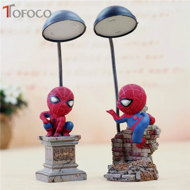Three Is A Magic Number Spiderman TOFOCO New Q Version Magic Spider Man Figures LED Night Light Amazing