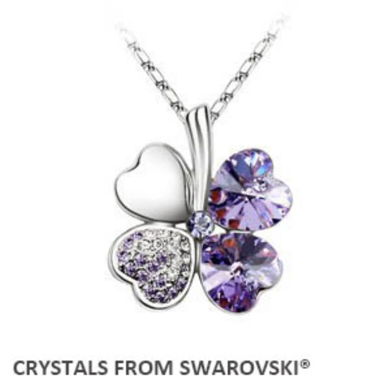 2019 летнее Стильное классическое ожерелье клевера с кристаллами от Swarovski