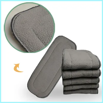 

Babyland 100pcs Bamboo Charcoal Inserts Reusable Liners For Pocket Cloth Diapers Absrobent Pads 5- layers