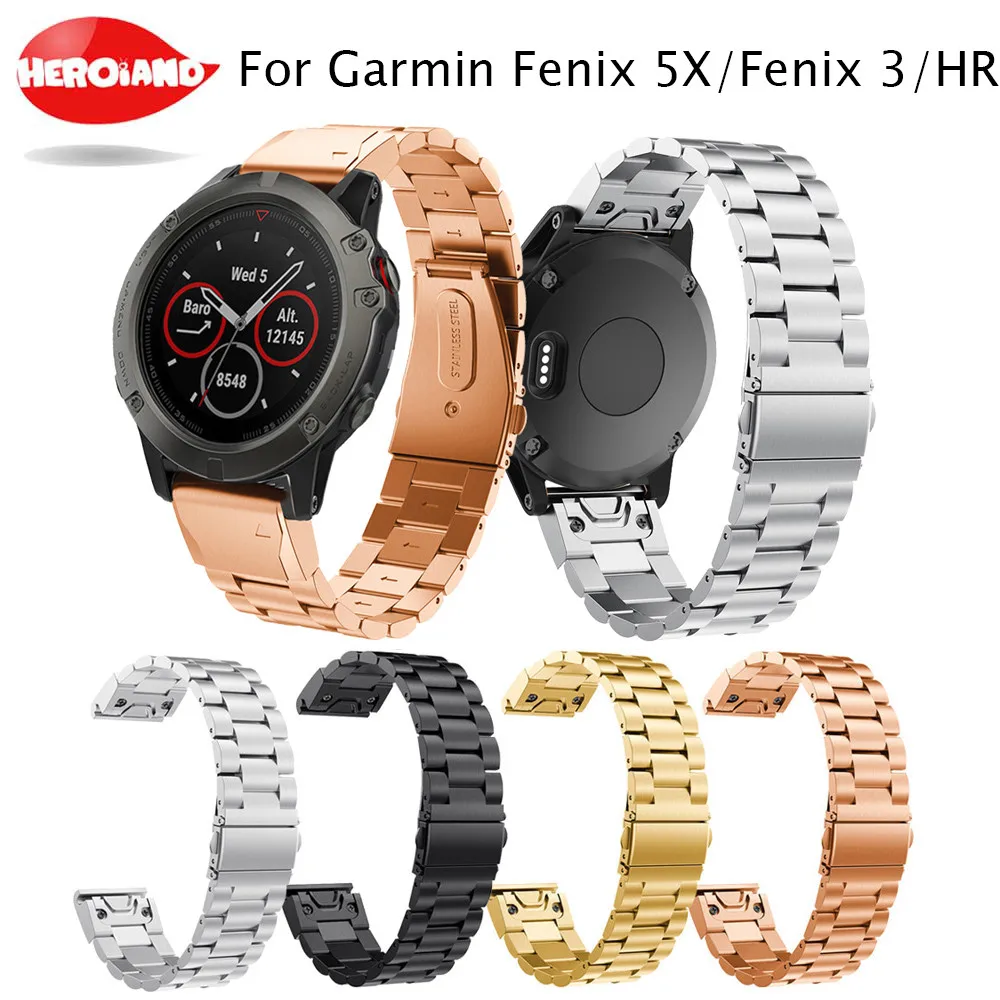 fenix 5x strap size