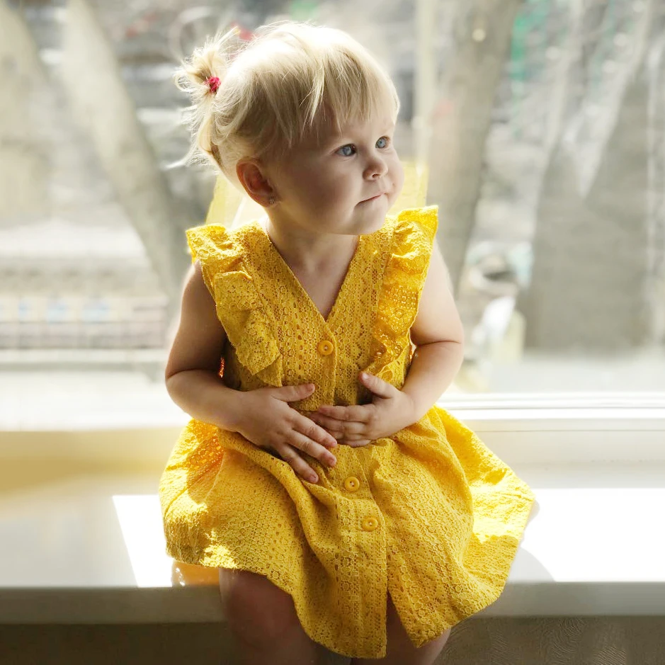Платье для маленьких девочек Новая Детская летняя одежда для девочек с милыми цветами для девочек платья принцессы, с вышивкой, Одежда для новорожденных, на возраст 6 мес.-24 м
