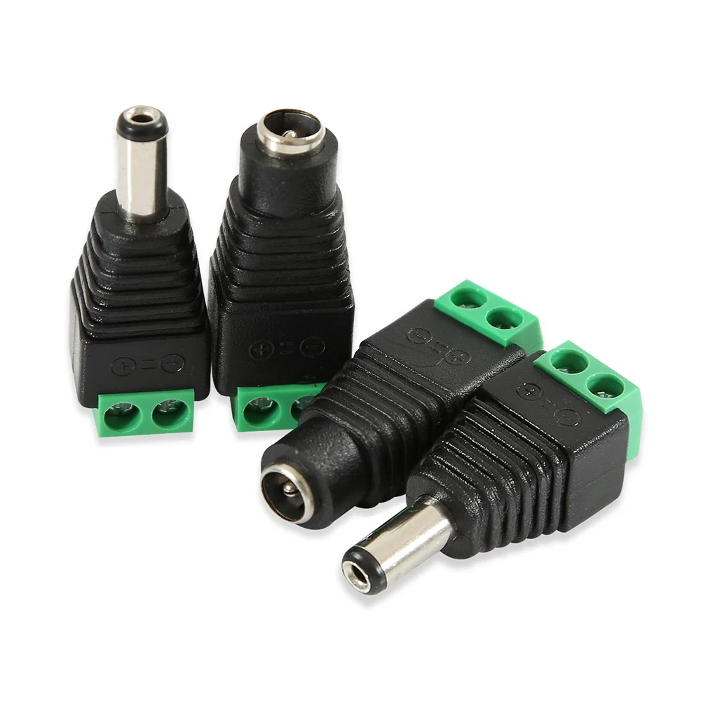 

10Pair (10pcs female+10pcs male) Male Female 5.5 x 2.1mm DC Power 12V 24V Jack Adapter Connector Plug CCTV