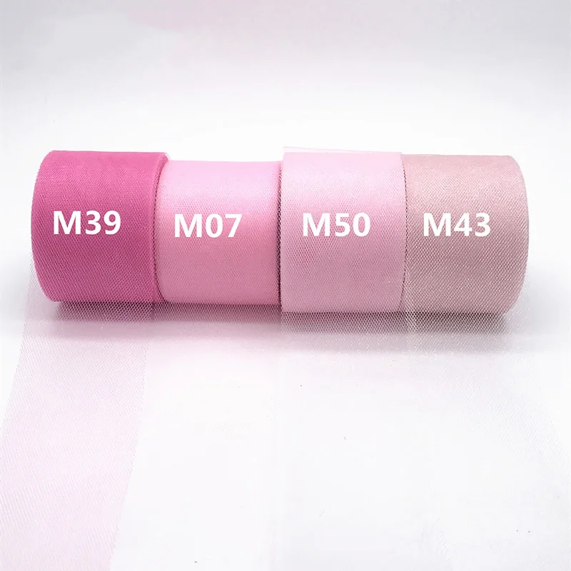 22m/lot 2" 5cm Shiny Tulle Roll Spool Fabric Tutu Skirt Chair Sash Bow Table Runner  Wedding Baby Shower Party Decorations