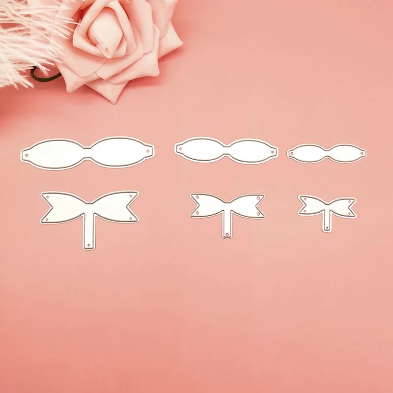 

6Pcs/lot Bowknot Bows Metal Cutting Dies Stencils Ribbon DIY Scrapbooking Die Cuts Greeting Card Decor Embossing Folder Cut