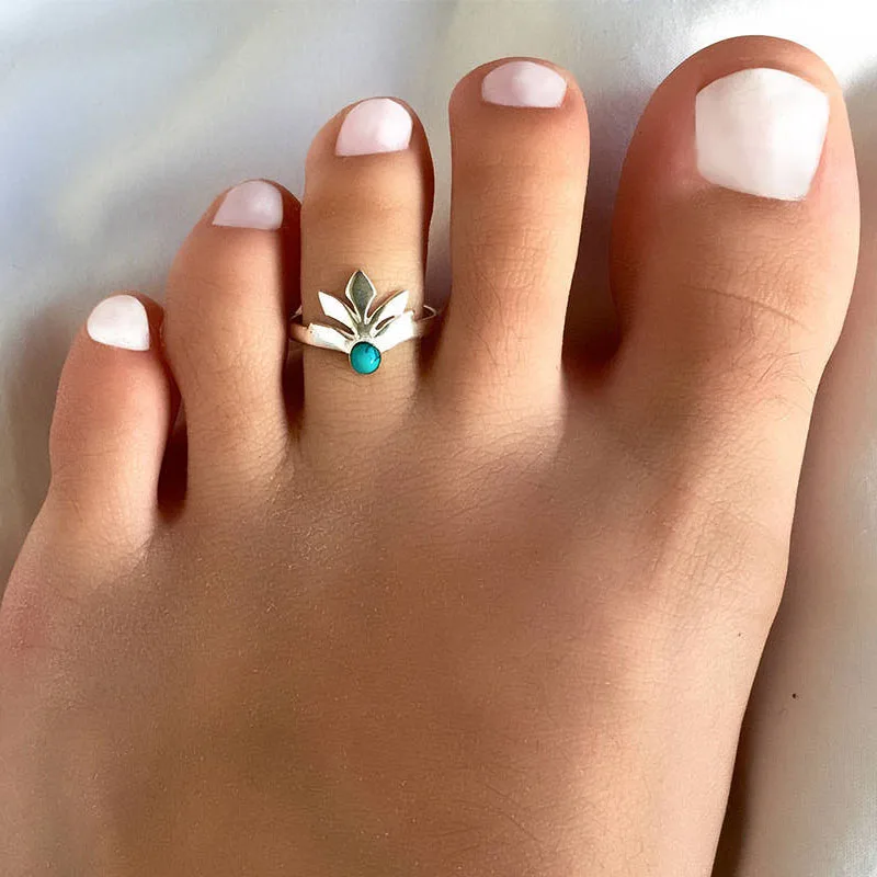 

Open Foot Toe Ring Adjustable Electroplating Metal Foot Rings for Women Party KQS8