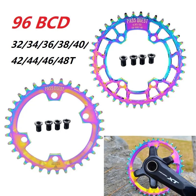 MTB горный велосипед колеса цепи 96 BCD 32/34/36/38/40/42/44/48 зубцов передняя Звездочка