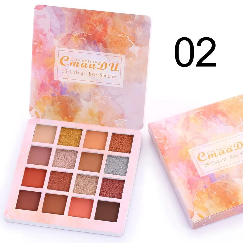 Cmaadu 16Colors Matte Eyeshadow pallete Profesional Long-lasting Waterproof Eye Shadow Natural Eye Makeup pallete TSLM1