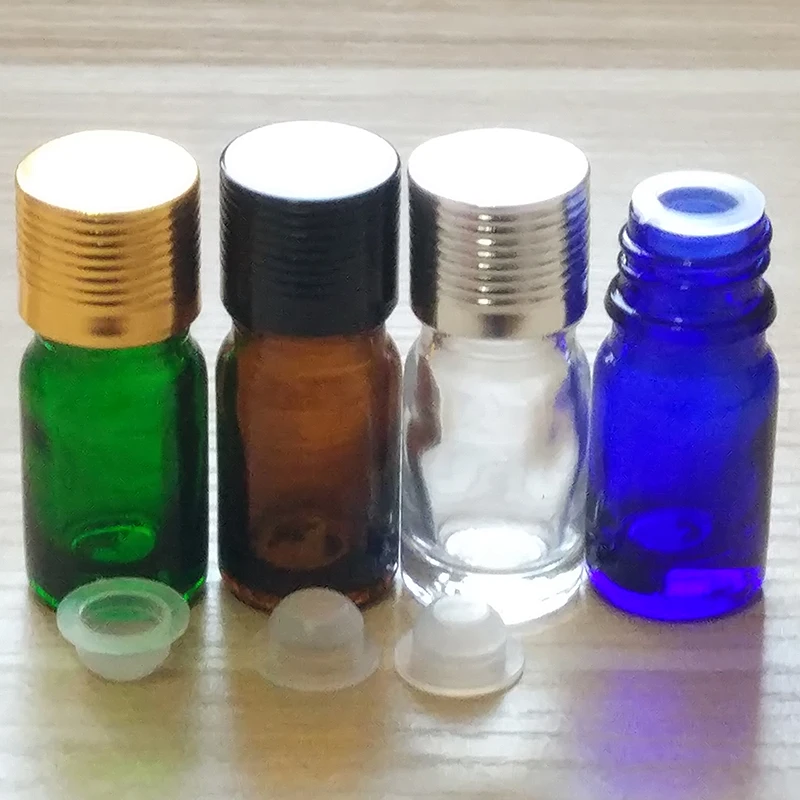 

5ml Amber/Blue/Green/Clear Glass bottles with alumina Caps and inner plug.if you order over 360pcs,price 10%off.