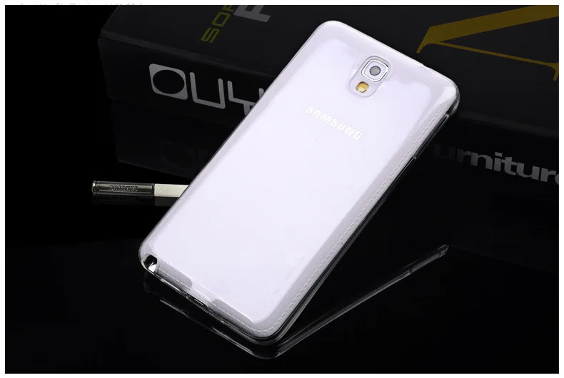 Чехол тпу 0.3 мм приталенный ультра прозрачный мягкий резина чехол для Galaxy Note 3 Neo