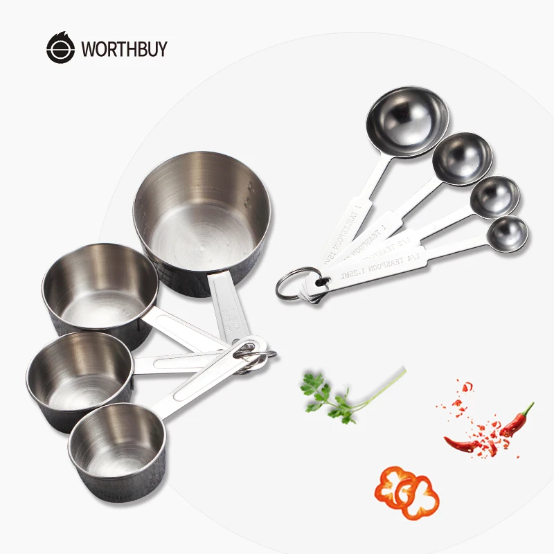 WORTHBUY мерная чашка из нержавеющей стали для кухни ложка лопатка выпечки чая кофе