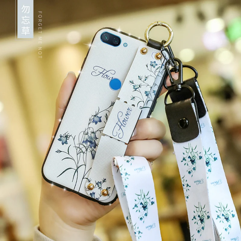 

For Xiaomi Redmi 7 Case Cover Silicone Shockproof Redmi Note 7 Pro wrist band rope ptective Xiomi Note7 Pro 6.3