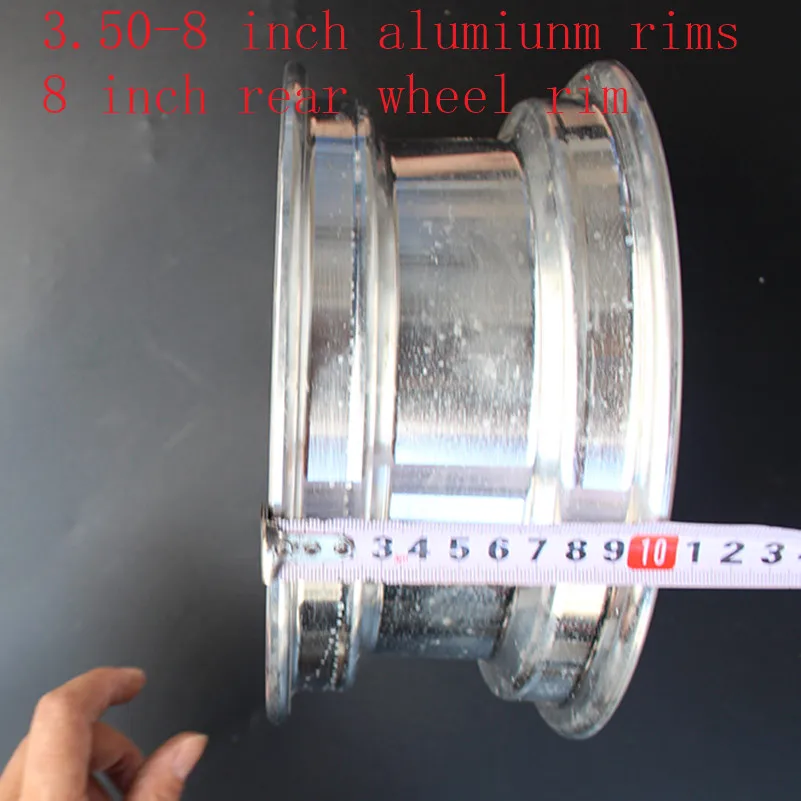 Size 3.50-8'' rear rims Monkey Bike Small Motorcycle Wheel Modified 8 Inch Electroplated hub Adaptable 130/50-8 tire tyre
