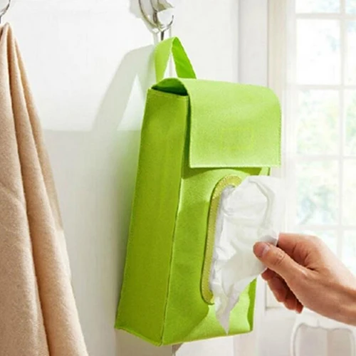 

Hanging Car Tissue Holder Back Hanging Tissue Box Covers Cuboid Solid Home Tissue Boxes Cover Napkin Paper Towel Holders Cases