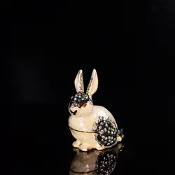 QIFU металлический дизайн милый кролик для украшения дома