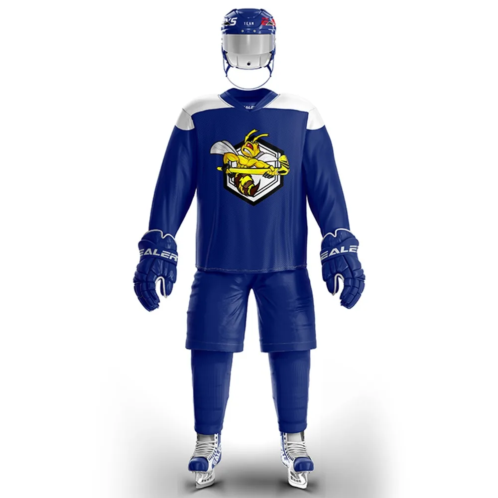 

COLDOUTDOOR free shipping Vintage Ice Hockey Training Jerseys Set Print Wasp Logo Spot Cheap high quality H6100-18