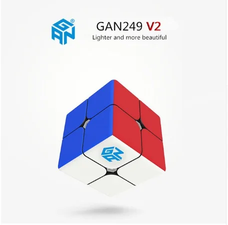 GAN249 2x2x2 V2 кубик без наклеек Красочные 2x2 Gans Волшебная головоломка Профессиональный Форма Ган 249 твист Развивающие игрушки для детей