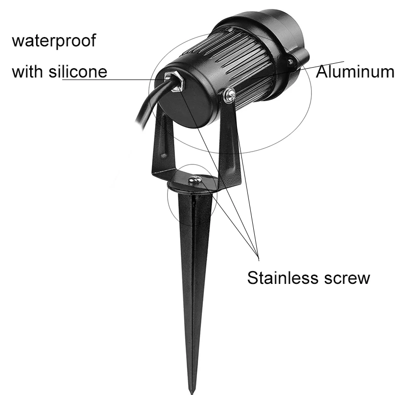 Водонепроницаемый светодиодный светильник для газона 12 В 220 В светодиодный наружный Точечный светильник лампа наружного освещения садовое освещение RGB свет