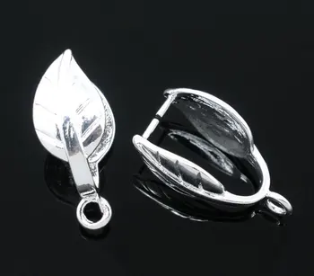 

2016 New 10 Leaf Shape Pinch Clip Bails Beads 20x10mm Free Shipping