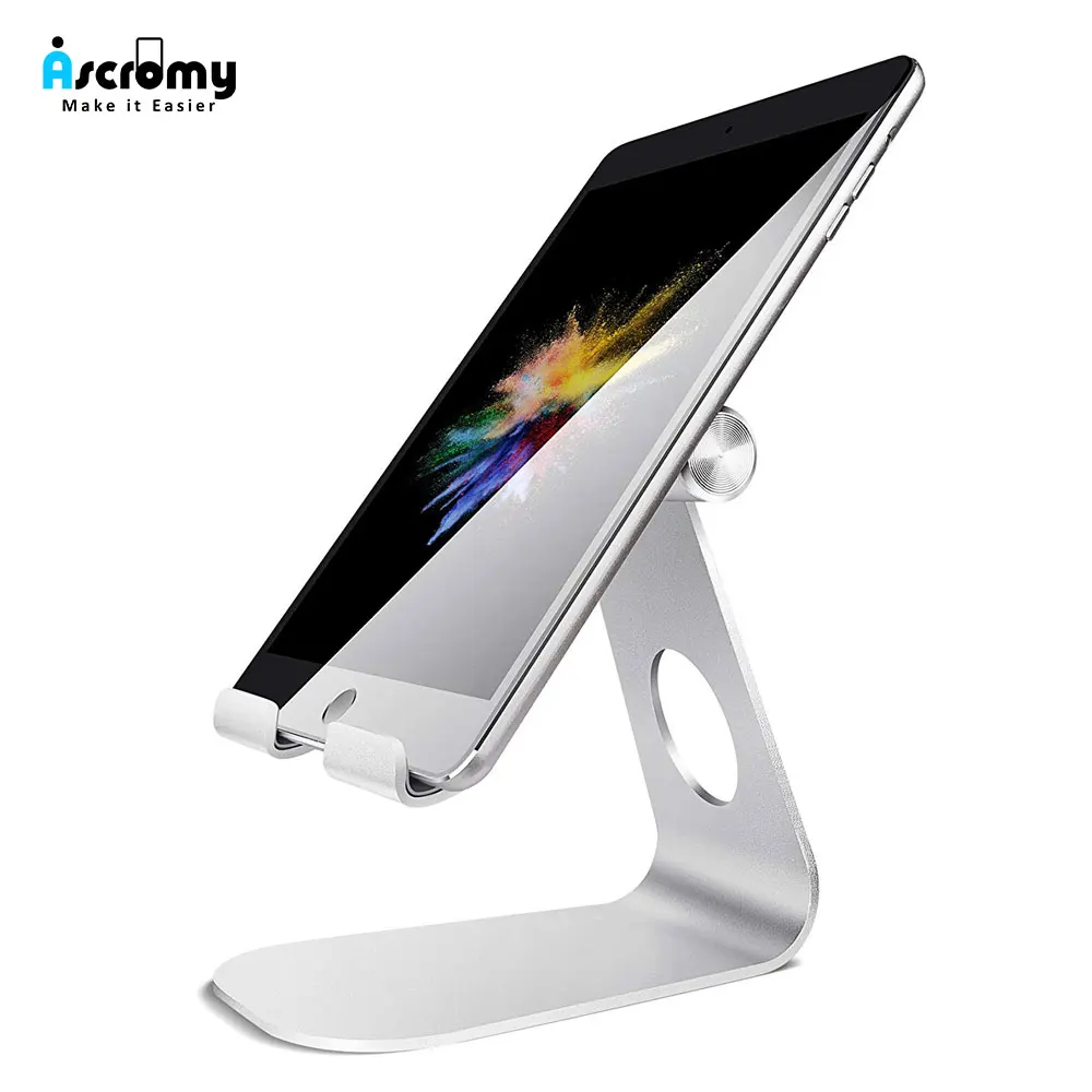 Ascromy Tablet Stand Adjustable Holder Dock For Apple iPhone X 7 Plus 8 iPad Pro Mini Kindle Cell Phone Stand Porta Accessories (1)