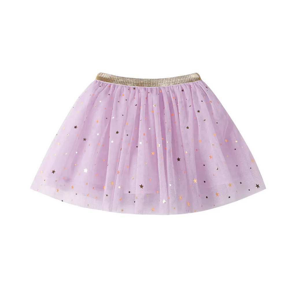 Модные вечерние балетные юбки-пачки принцессы со звездами и блестками для маленьких девочек юбка-пачка детская юбка для девочек