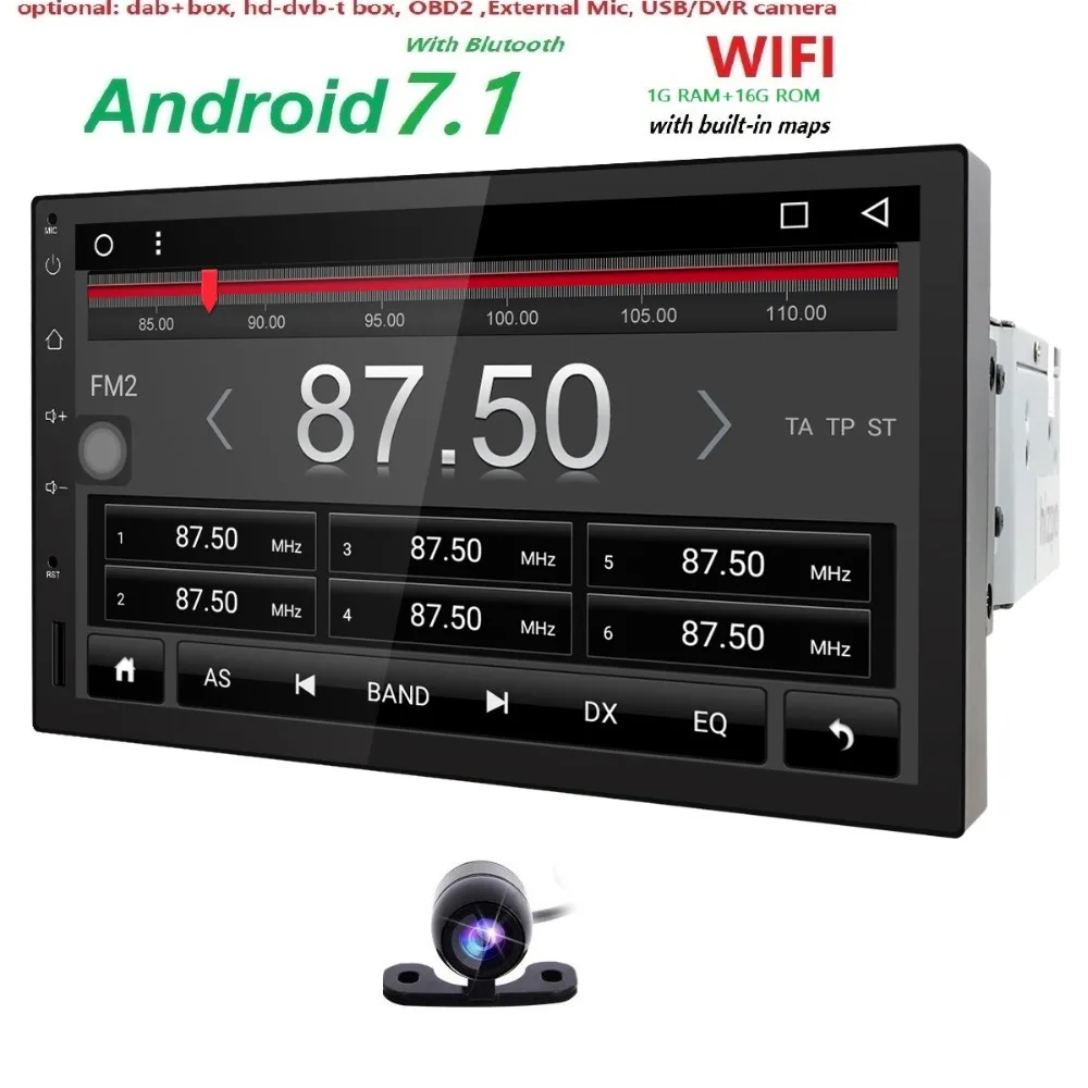 QuadCore 1Din 7 Android 7 1 Fit Universal font b Car b font Audio Stereo font