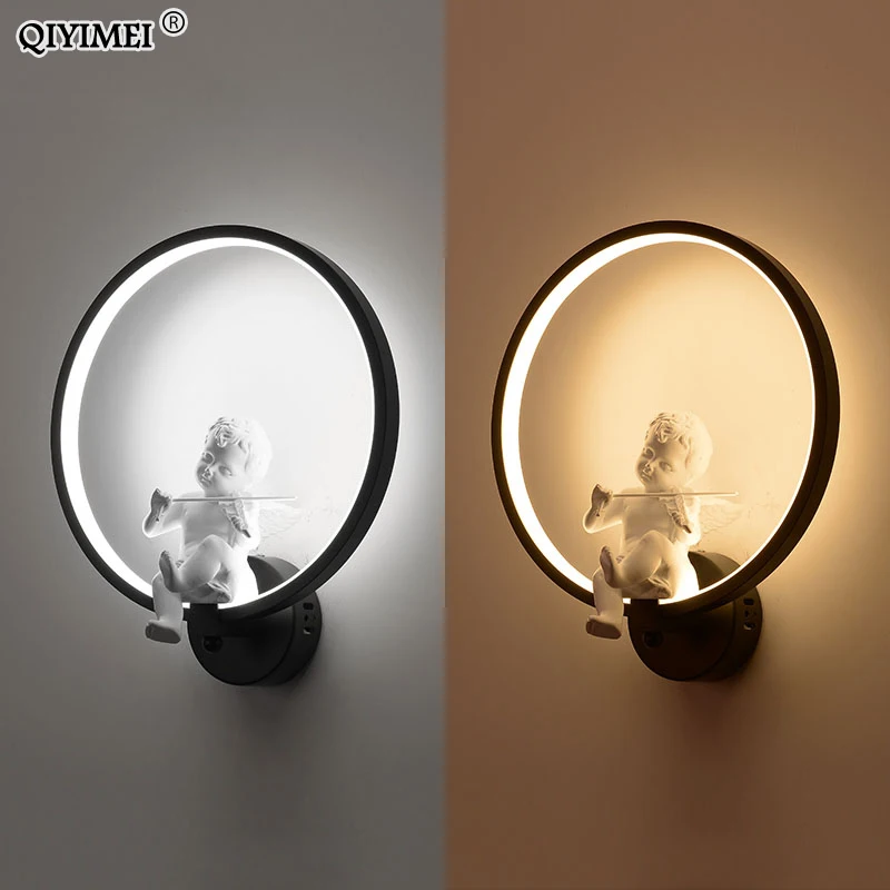  Modern Wall Lamps art angel Nordic creative for living room bedroom bedside lighting bracket High-p - 32829236174