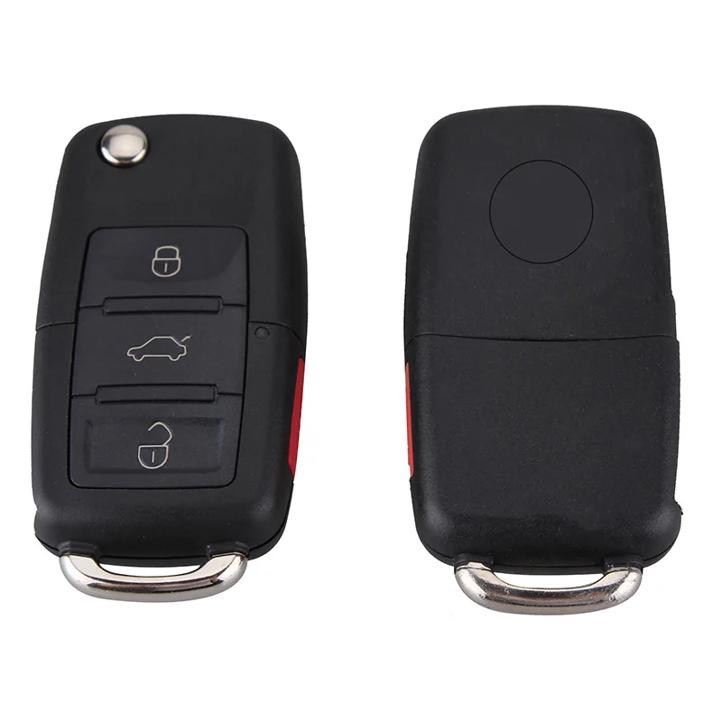 

1PC 4 Button Flip Folding Remote Key Case Car Replace Key Shell (No Blade) For V-W G-olf R-abbit G-TI MK-4 MK-5 2011-1998