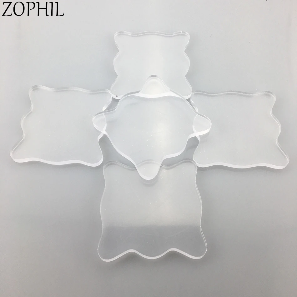 ZOPHIL 3D DIY ремесло поставки прозрачный кристалл Yalik Backplane нерегулярные полигональные филе Форма украшения инструменты 10X10 см