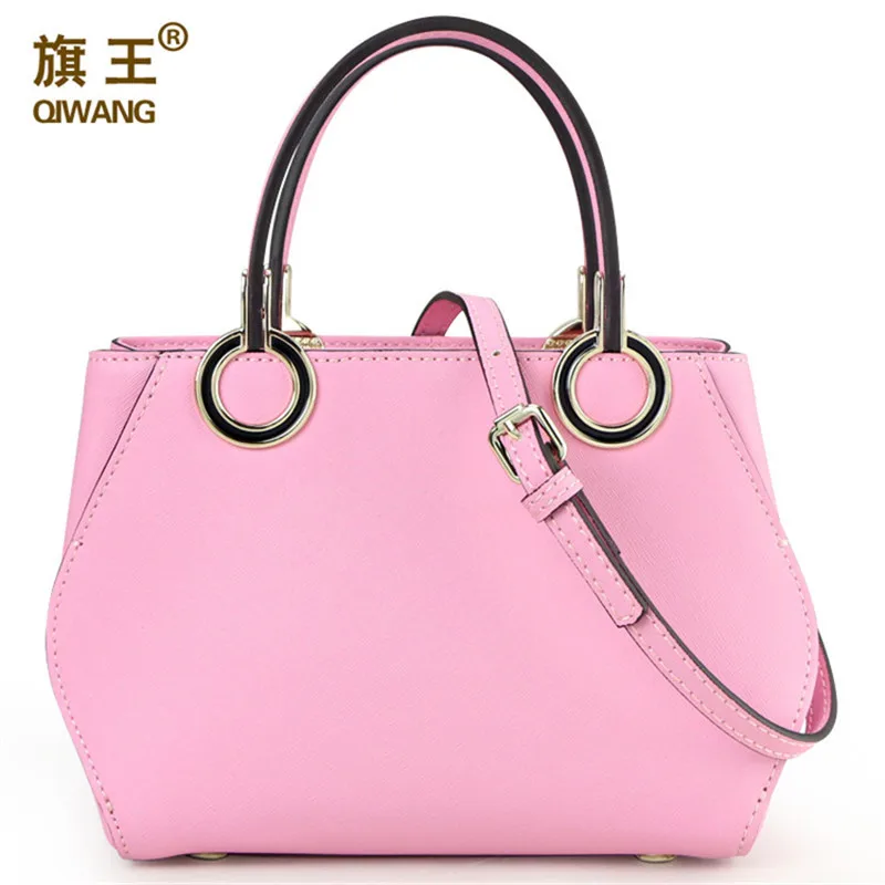 QIWANG Luxury Handbags Women Bags Designer Pink Bags Lady Shell Bags Saffiano Leather Purse for ...