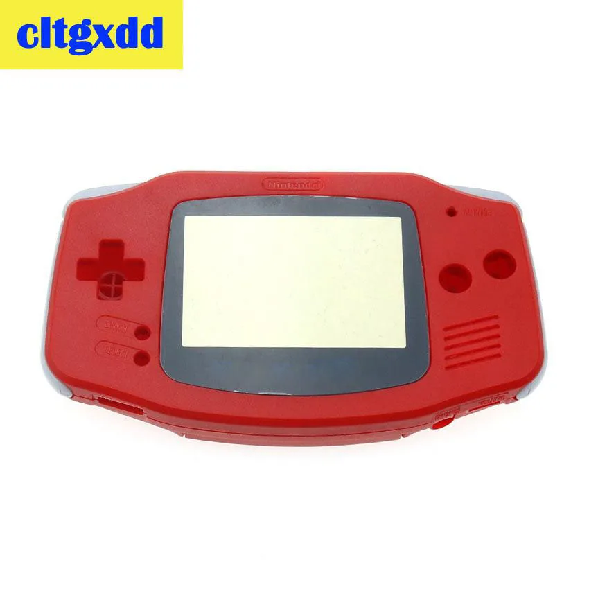 Cltgxdd полный запасной Корпус Корпуса для nintendo Game Boy GBA прозрачный синий корпус игровой консоли - Цвет: red