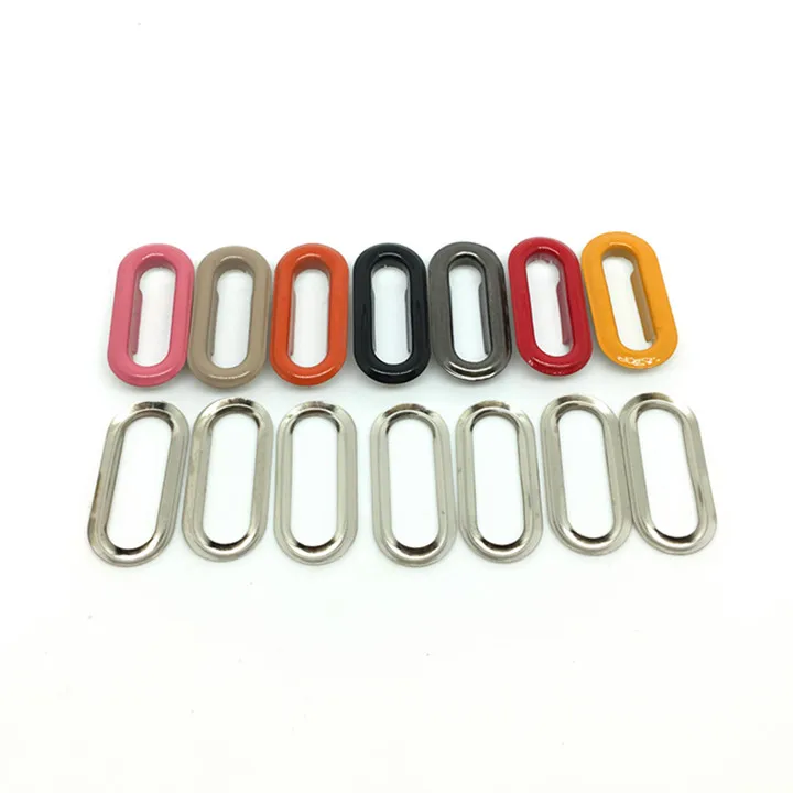 60pcs 34*16mm Copper Oval Shaped Metal Grommet Eyelets for Canvas