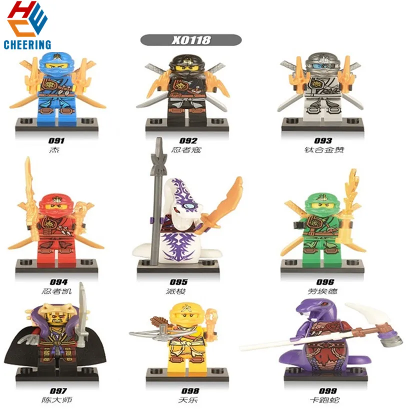 

Single Sale Building Blocks Pretty Cole Jay Lloyd Nya Skylor Zane Pythor Garmadon Gift Figures Bricks Toys for Children X0118